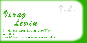 virag lewin business card